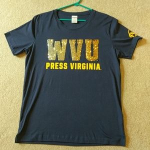 New Victoria's Secret Pink WVU bling tee